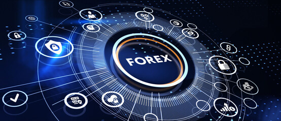 Obraz premium Online trading, Forex, Investment and financial market concept. 3d illustration