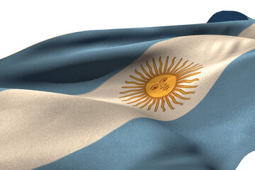 Argentina flag waving in wind