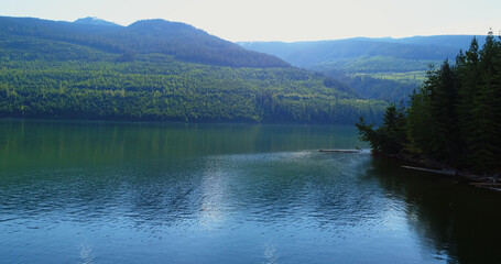 Obraz premium High angle view of river and mountain