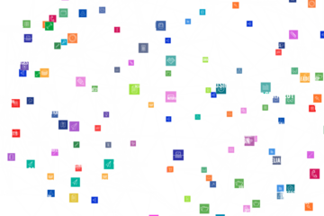 Multi colored computer icons
