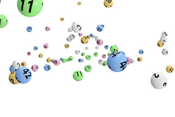 3D image of colorful bingo balls