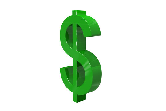 Digitally generated image of green Dollar symbol