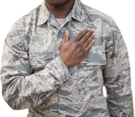 Military swearing solemnly