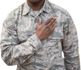 Military swearing solemnly