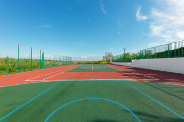 Football indoor field.