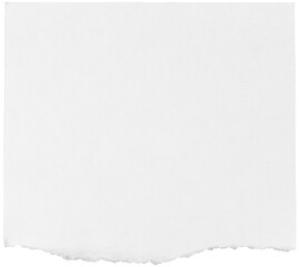 Image of close up of white torn paper with copy space on transparent background