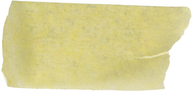 Image of close up of yellow tape with copy space on transparent background - Powered by Adobe