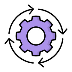 Process Setting Line Color Icon