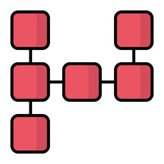 Flowchart Line Color Icon