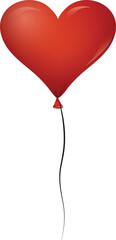 Fototapeta na wymiar Heart shaped balloon icon