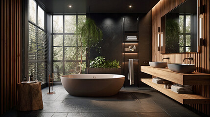 Beautiful Spa Like Bathroom AI Powered Photorealistic Rendering