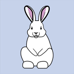  A Beautiful and Eye catching Rabbit line art in Black and white
