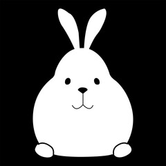  A Beautiful and Eye catching Rabbit line art in Black and white