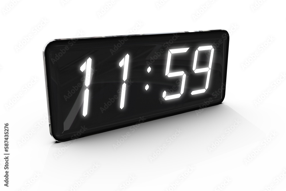 Poster time displayed on a digital clock