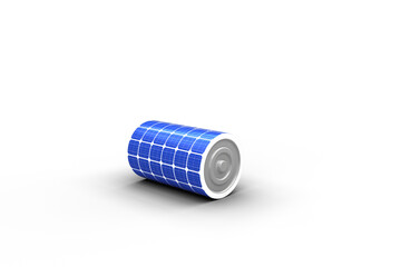 3d illustration of solar power battery