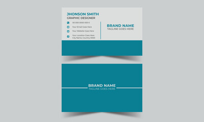 Modern Corporate Creative and Clean Business Card Design Template Name Card Visiting Card Simple Flat Horizontal Vector Design Layout In Rectangle Size.