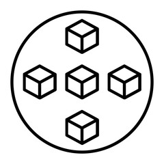 Blockchain Outline Icon