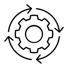 Process Setting Outline Icon