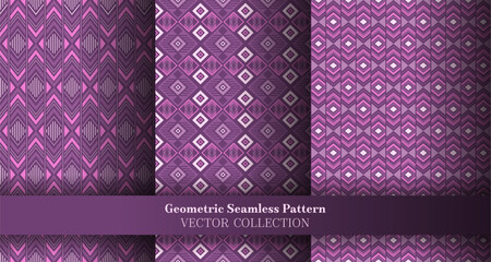 Colorful geometry rhombus seamless pattern bundle. Arabic motif ethnic patterns. Rhombus ikat geometric vector endless texture package. Cover background prints.