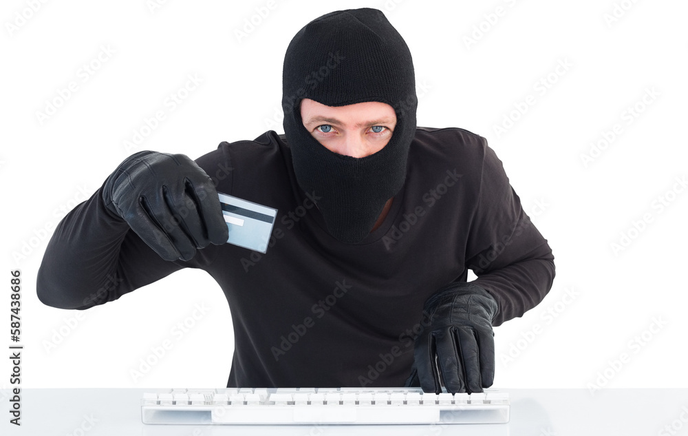 Poster hacker using card to steal identity