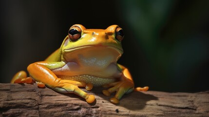 Tree frog laughing. Generative AI