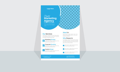 Modern Corporate and Creative Business Flyer Design Template Horizontal Name Flyer Simple and Clean Visiting Flyer Vector illustration Colorful Business Flyer, Brochure Design
