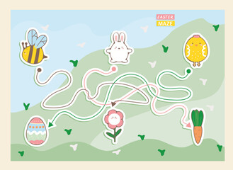 Easter Maze Game Page Template