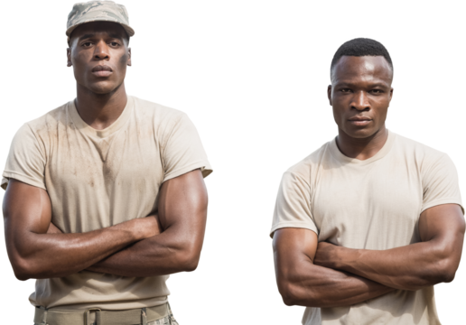 Portrait of military man standing with arms crossed 