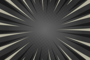 Black color comic style lines background, vector illustration
