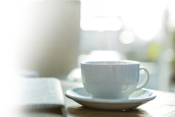 Fototapeta na wymiar Coffee cup with saucer