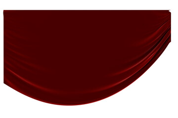 Close up of maroon curtain