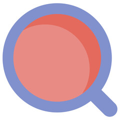 Hand mirror over white background