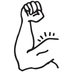 Deurstickers Digital image of hand showing muscles © vectorfusionart