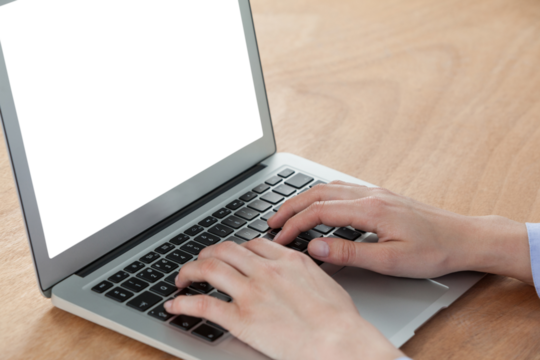 Businesswoman using laptop