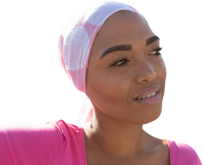 Women wearing mantra scarf on white background