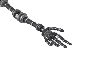 Tuinposter Digitally generated image of robotic hand © vectorfusionart