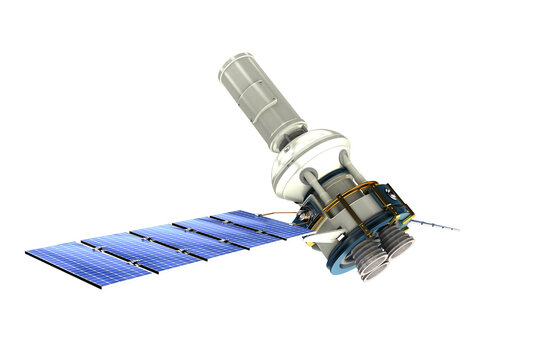 3d image of modern solar satellite