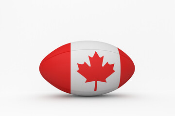 Canadian flag rugby ball