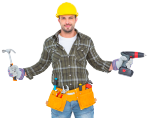 handyman wearing tool belt