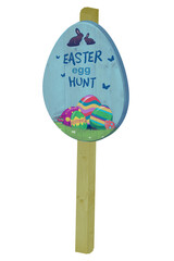 Naklejka premium Easter egg hunt sign