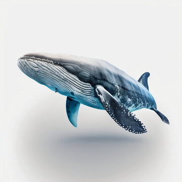 isolated whale for home décor, wall art, graphic design, and DIY projects - stunning standalone image on white background. generative AI