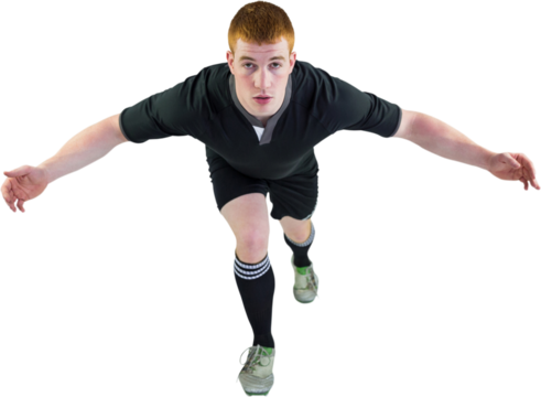 Rugby player tackling the opponent