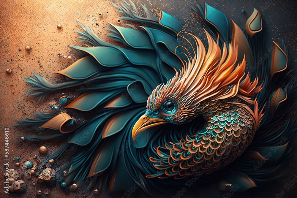 Poster a creative haven of texture and color generative ai