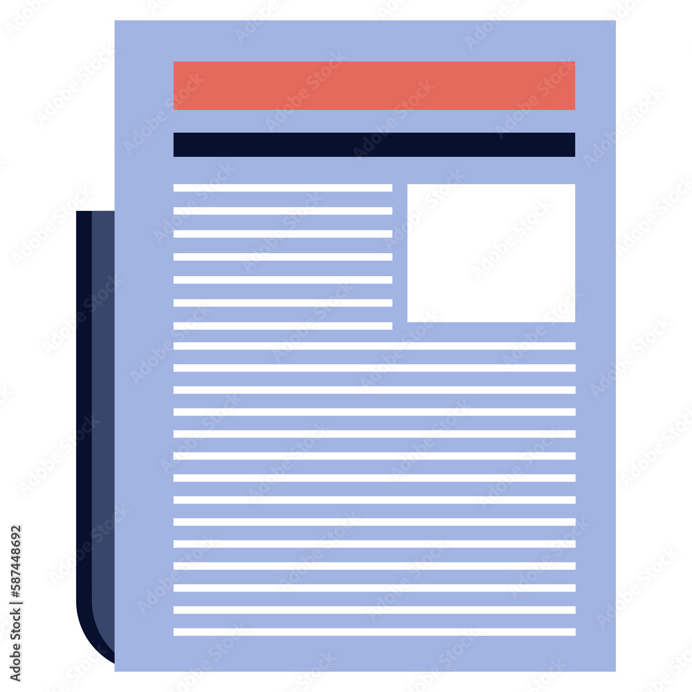Poster digitally generated image of document