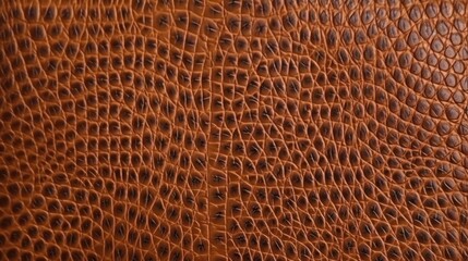 Genuine brown leather texture pattern. Generative AI
