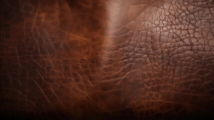 Genuine brown leather texture pattern. Generative AI