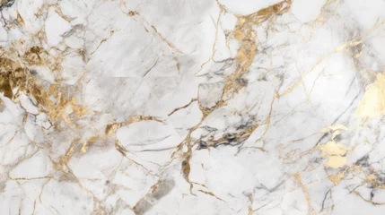 Fotobehang Marmer Gold marble luxury texture pattern background. Generative AI