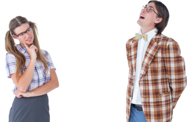 Thoughtful geeky hipsters