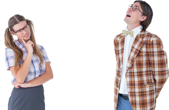 Thoughtful geeky hipsters