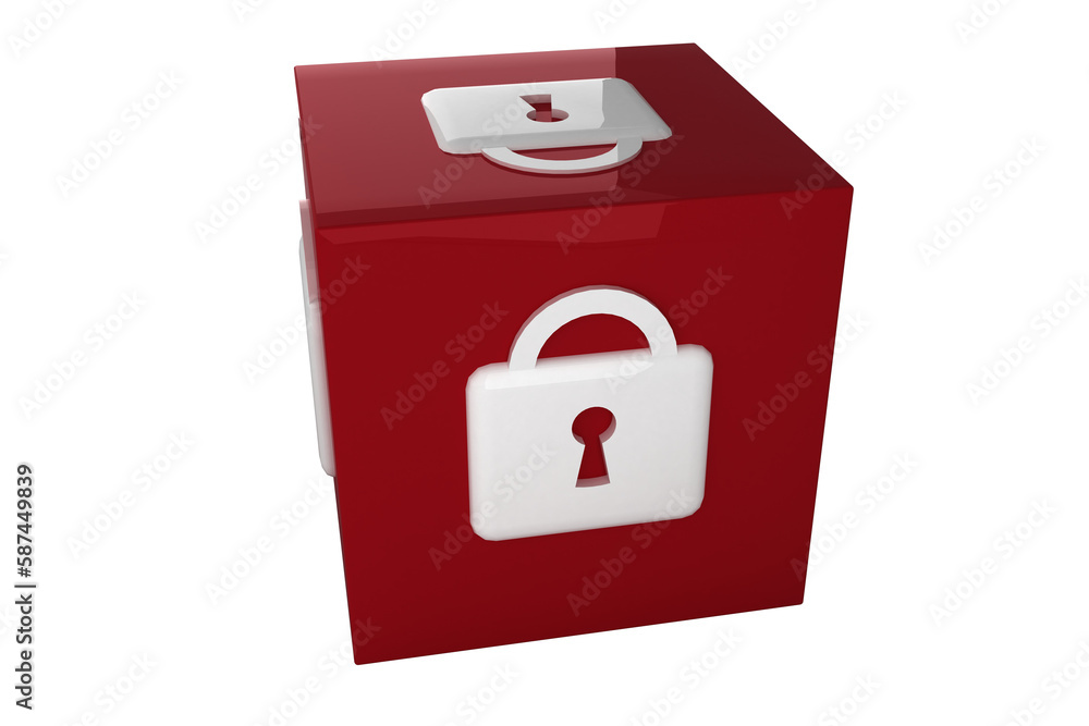 Poster lock app cube